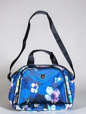 TAG Floral Travel Carry On Tote Duffel Bag Blue Black Weekender Gym Overnight